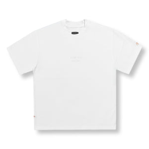 OLDISM OVERSIZE CHAIN EMBROIDERY TEE-WHITE