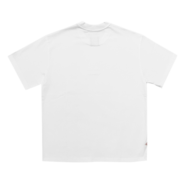 OLDISM OVERSIZE CHAIN EMBROIDERY TEE-WHITE