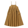 AND WANDER OVERSIZED CARGO DRESS (W)-LIGHT BROWN