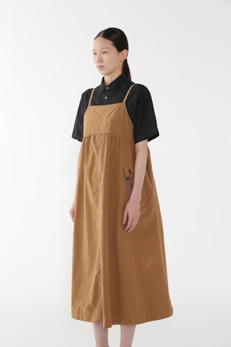 AND WANDER OVERSIZED CARGO DRESS (W)-LIGHT BROWN