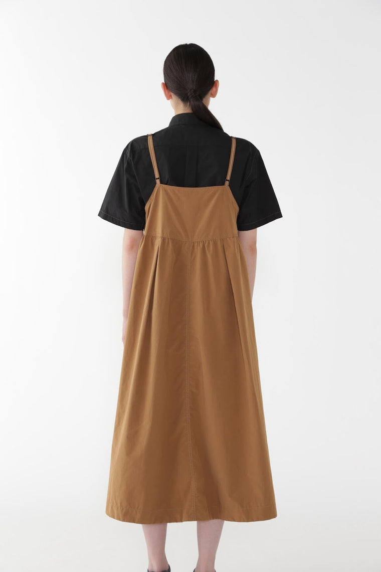 AND WANDER OVERSIZED CARGO DRESS (W)-LIGHT BROWN