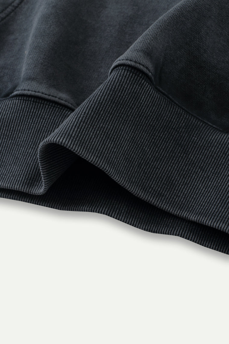 ESPRIT OVERSIZED V-NECK HOODIE-NAVY