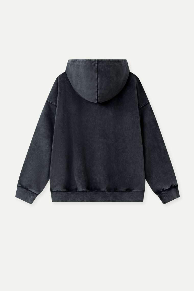 ESPRIT OVERSIZED V-NECK HOODIE-NAVY