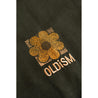OLDISM OVERSIZE EMBROIDERY CRACK SUNFLOWER L/S TEE-OLIVE