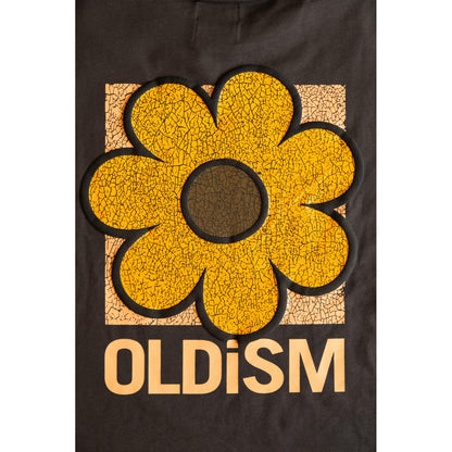 OLDISM OVERSIZE EMBROIDERY CRACK SUNFLOWER L/S TEE-GREY