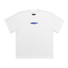 OLDISM OVERSIZE FLOCKING PRINT RACING TEE-WHITE