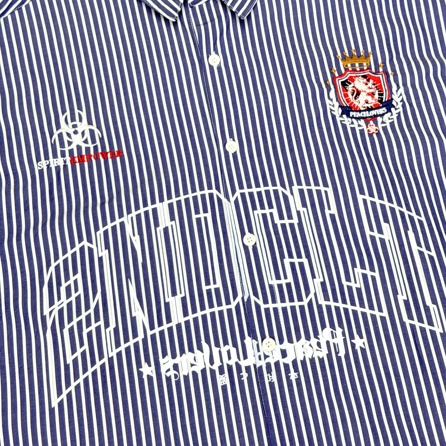 2ND CLOSET "PANICSONIC" SOCCER OVERSIZED SHIRT-NAVY