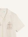 MAISON KITSUNE PARISIAN MONUMENTS RESORT SHIRT-CLAY LATTICE