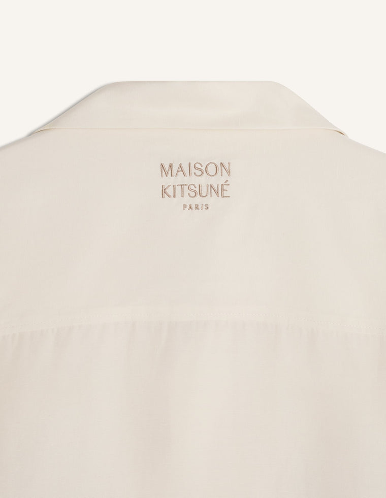 MAISON KITSUNE PARISIAN MONUMENTS RESORT SHIRT-CLAY LATTICE