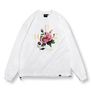 PHANTACI PARTING FLOWER LS TEE-WHITE