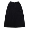 A[S]USL PATCH POCKETS A-LINE CORDUROY SKIRT-BLACK