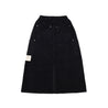 A[S]USL PATCH POCKETS A-LINE CORDUROY SKIRT-BLACK