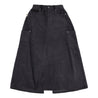 A[S]USL PATCH POCKETS A-LINE CORDUROY SKIRT-CHARCOAL