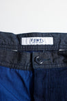 FUNDAMENTAL PATCHWORK CARGO SHORT PANTS RINSE-INDIGO