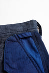 FUNDAMENTAL PATCHWORK CARGO SHORT PANTS RINSE-INDIGO
