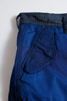 FUNDAMENTAL PATCHWORK CARGO SHORT PANTS RINSE-INDIGO