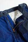 FUNDAMENTAL PATCHWORK CARGO SHORT PANTS RINSE-INDIGO