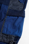 FUNDAMENTAL PATCHWORK CARGO SHORT PANTS RINSE-INDIGO