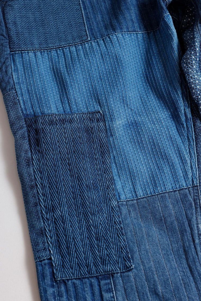 FUNDAMENTAL PATCHWORK PANTS 3YR WASH-INDIGO