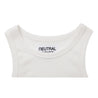 NEUTRAL SOCIETY PATCHWORK RIBBED TANK-WHITE