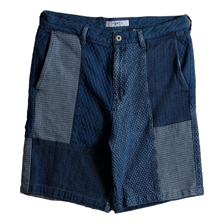 FUNDAMENTAL PATCHWORK SHORT PANTS 3YR WASH-INDIGO