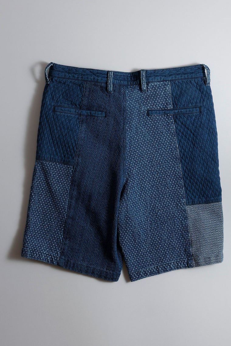 FUNDAMENTAL PATCHWORK SHORT PANTS 3YR WASH-INDIGO