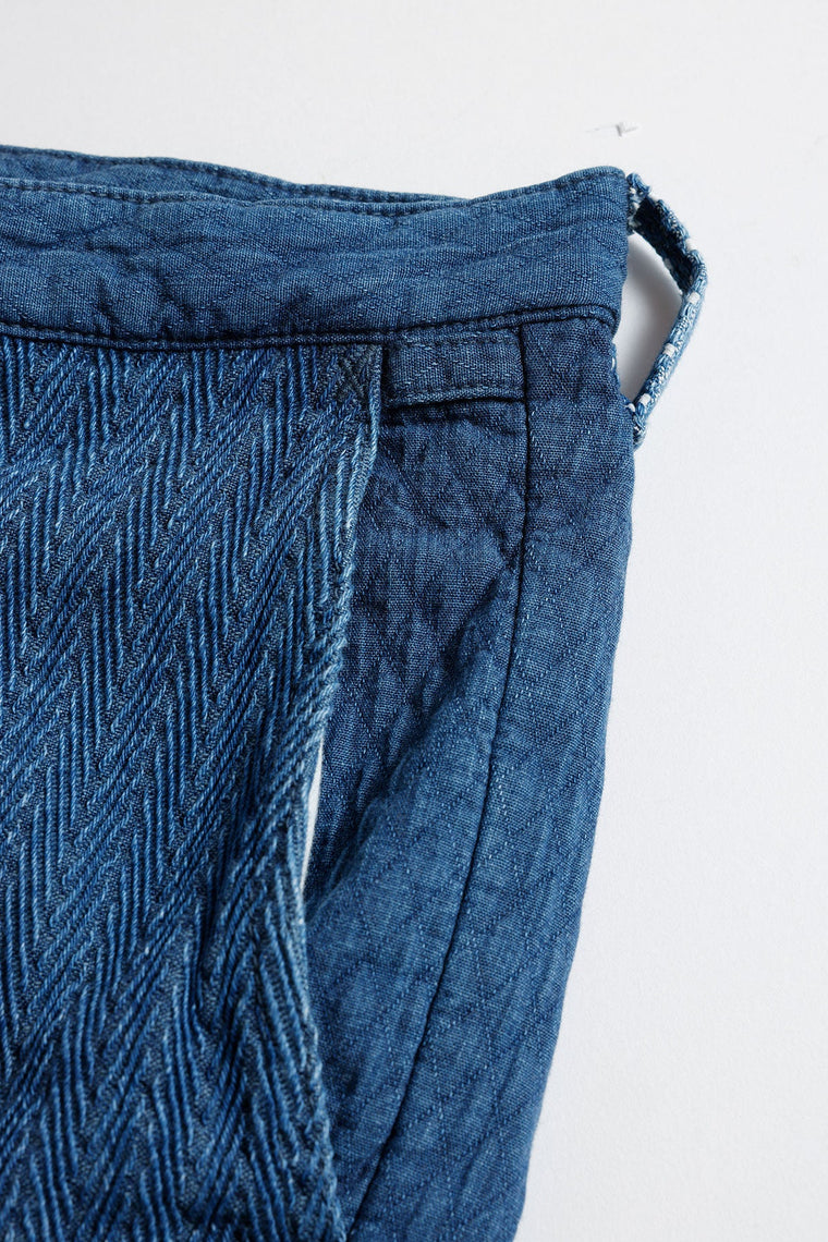 FUNDAMENTAL PATCHWORK SHORT PANTS 3YR WASH-INDIGO