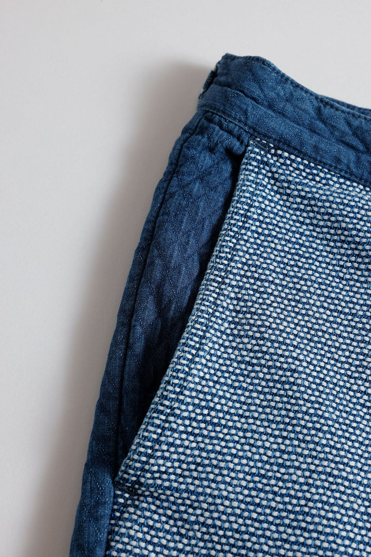 FUNDAMENTAL PATCHWORK SHORT PANTS 3YR WASH-INDIGO