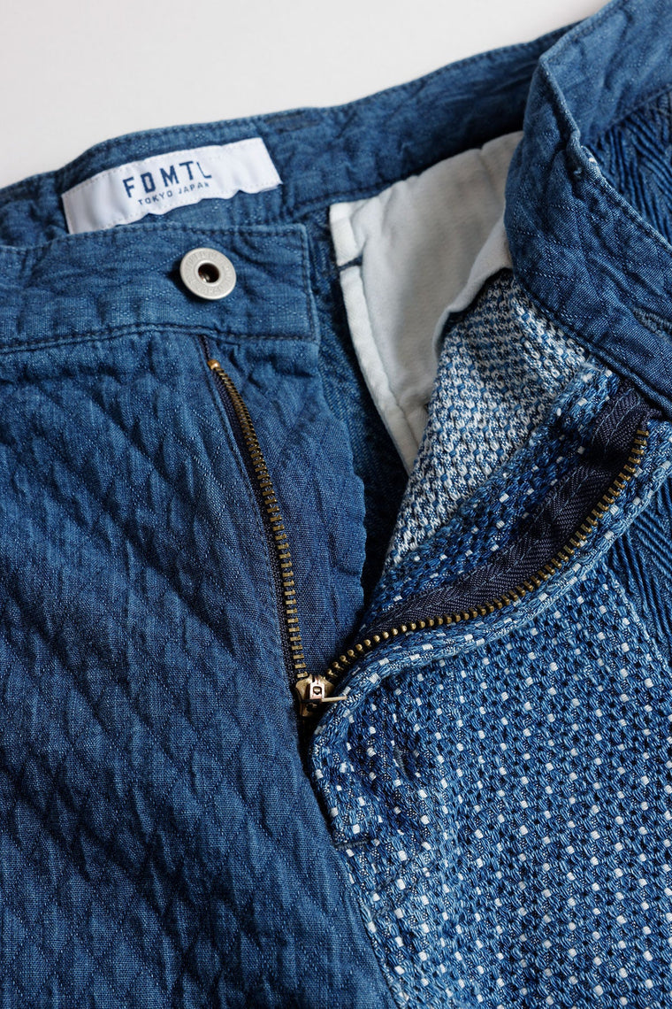 FUNDAMENTAL PATCHWORK SHORT PANTS 3YR WASH-INDIGO