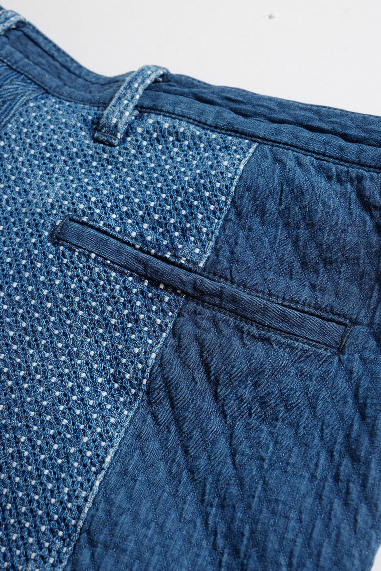 FUNDAMENTAL PATCHWORK SHORT PANTS 3YR WASH-INDIGO