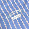 2ND CLOSET "PEACE LOVERS" OVERSIZED BOXY STRIPE SHIRT-BLUE