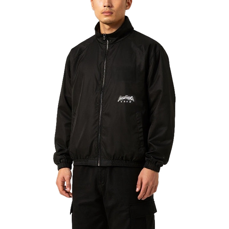 2ND CLOSET "PEACE LOVERS" OVERSIZED BOXY WINDBREAKER-BLACK