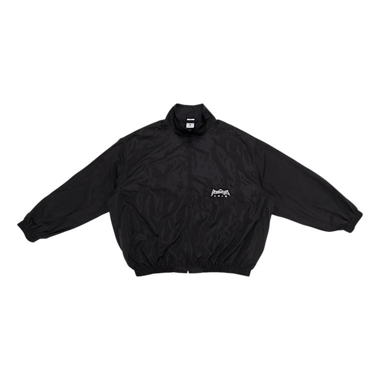 2ND CLOSET "PEACE LOVERS" OVERSIZED BOXY WINDBREAKER-BLACK