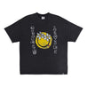 2ND CLOSET "PEACE LOVERS SMILEY" WASHED T-SHIRT-WASHED BLACK