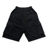 2ND CLOSET "PEACE LOVERS" WIDE-LEG CARGO SHORTS-BLACK