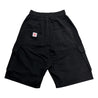 2ND CLOSET "PEACE LOVERS" WIDE-LEG CARGO SHORTS-BLACK