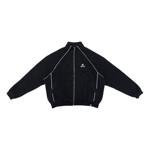 2ND CLOSET "PEACE LOVERS" ZIP UP SWEAT JACKET-BLACK