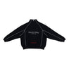 2ND CLOSET "PEACE LOVERS" ZIP UP SWEAT JACKET-BLACK