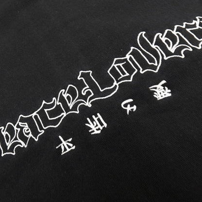 2ND CLOSET "PEACE LOVERS" ZIP UP SWEAT JACKET-BLACK