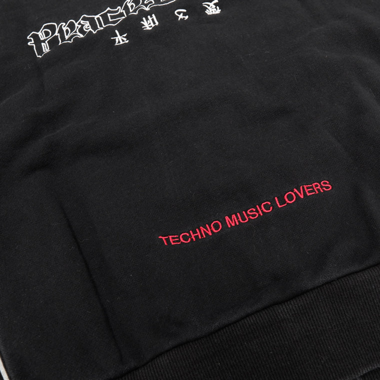 2ND CLOSET "PEACE LOVERS" ZIP UP SWEAT JACKET-BLACK