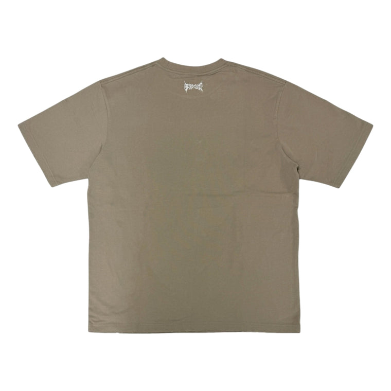 2ND CLOSET "PEACE MARIA" PRINTED WASHED T-SHIRT-BEIGE
