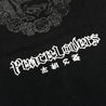 2ND CLOSET "PEACE MARIA" STRIPE POLO-SHIRT-BLACK