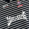 2ND CLOSET "PEACE MARIA" STRIPE POLO-SHIRT-BLACK