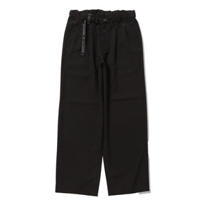 AND WANDER PE MELANGE TWILL WIDE PANTS-BLACK