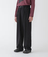 AND WANDER PE MELANGE TWILL WIDE PANTS-BLACK