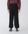 AND WANDER PE MELANGE TWILL WIDE PANTS-BLACK