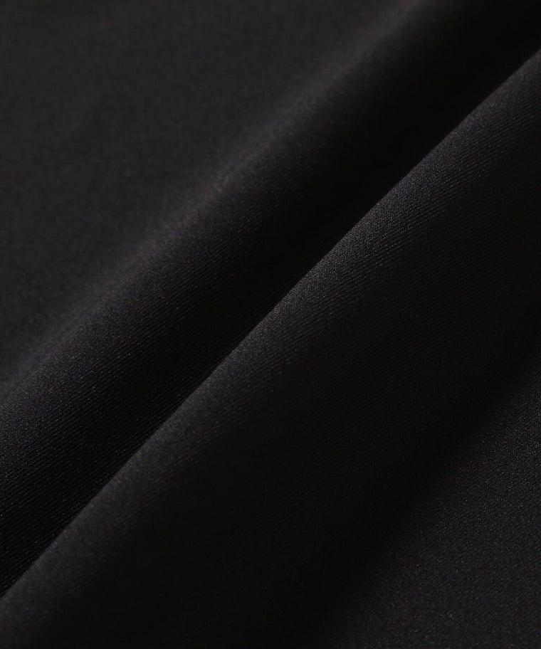 AND WANDER PE MELANGE TWILL WIDE PANTS-BLACK