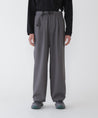 AND WANDER PE MELANGE TWILL WIDE PANTS-GREY