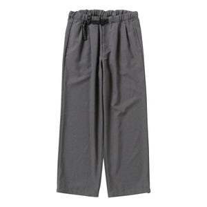 AND WANDER PE MELANGE TWILL WIDE PANTS-GREY