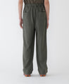 AND WANDER PE MELANGE TWILL WIDE PANTS-GREY
